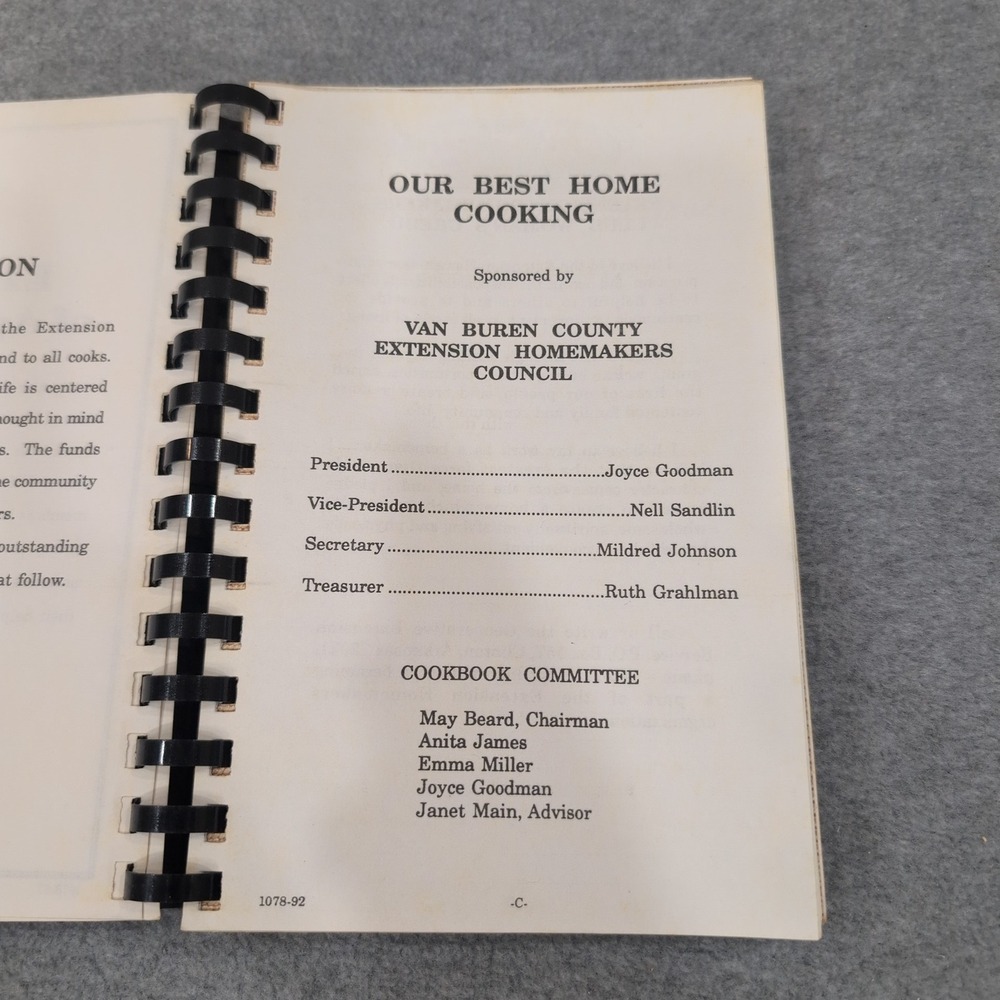 Our Best Home Cooking Van‎ Buren County, Arkansas Extension Homemakers Cookbook - Picture 3 of 3
